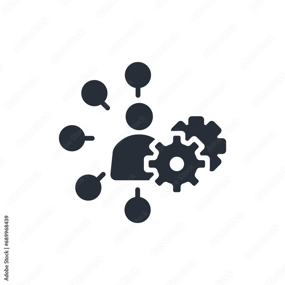 Poster skills icon. vector.editable stroke.linear style sign for use web design,logo.symbol illustration.