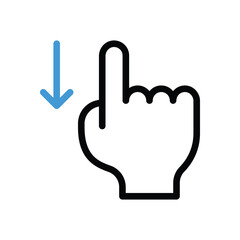 Swipe Down Icon vector stock illustration