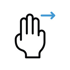 Swipe Right Icon vector stock illustration