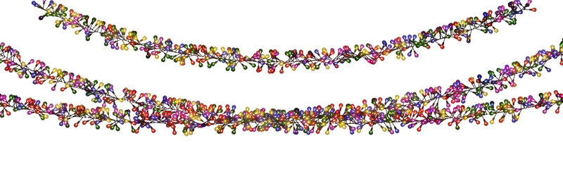 Add a festive flair with isolated, sparkling multi-colored bulbs, suitable for Christmas, weddings, and birthdays, on a transparent background. PNG