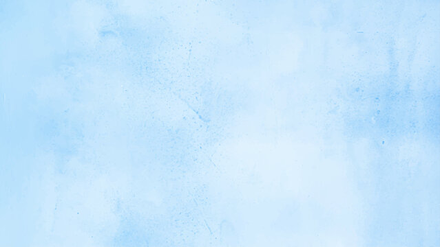 Soft sky blue paint aquarelle hand-painted watercolor background with watercolor stains, creative blue design with blue marble texture background used as cover, card, presentation and decoration.  blu