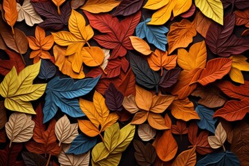 Vibrant autumn leaf colors background.