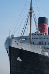 World famous tourist destination and historic ocean liner cruiseship cruise museum ship hotel in...