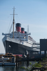 World famous tourist destination and historic ocean liner cruiseship cruise museum ship hotel in...