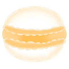 Yellow Macaron Cartoon illustration French Dessert Cute Dessert