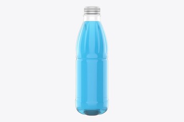 PET Drink Bottle Mockup Isolated On White Background.3d illustration