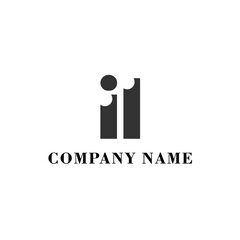 IL Initial logo elegant logotype corporate font idea unity - obrazy, fototapety, plakaty