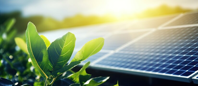 Sustainable development of solar power plant with eco-friendly energy.