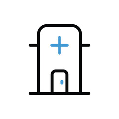 Hospitals Icon vector stock illustration