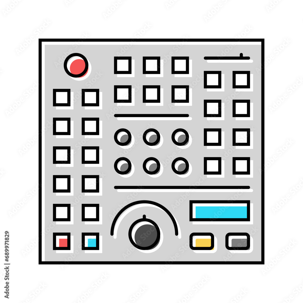 Poster control panel tool work color icon vector. control panel tool work sign. isolated symbol illustratio
