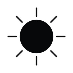 Sun icon vector stock illustration