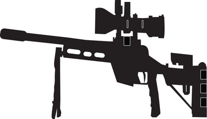 silhouette of a sniper gun  © ifti