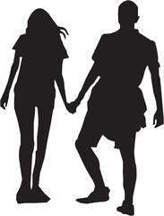 silhouette of a couple