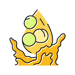 soybean oil liquid yellow color icon vector. soybean oil liquid yellow sign. isolated symbol illustration