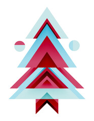 Christmas tree. Abstract geometric triangles New Year Concept