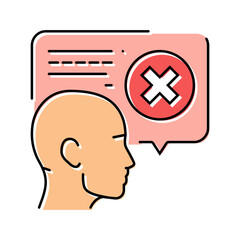 wrong answer color icon vector. wrong answer sign. isolated symbol illustration