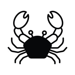 Crab icon vector stock illustration