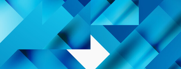 Vivid abstraction unfolds. Triangles in seamless harmony, composing dynamic geometric backdrop. Interplay of angles and hues forms captivating tapestry, evoking modernity and artistic allure