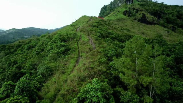 Natural aerial view of Batu Manda Hill, West Sumatra