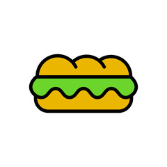 sandwich icon vector, fast food icon