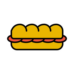 sandwich icon vector, fast food icon