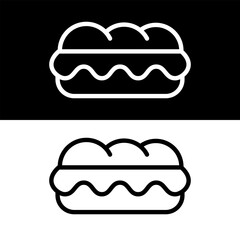 sandwich icon vector, fast food icon