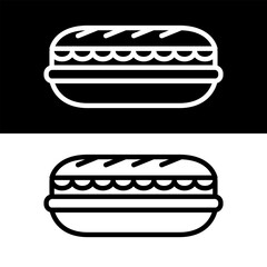sandwich icon vector, fast food icon