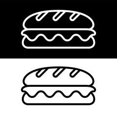 sandwich icon vector, fast food icon