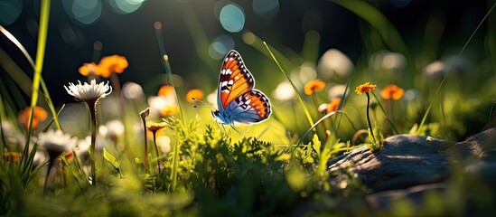 Butterfly on the grass