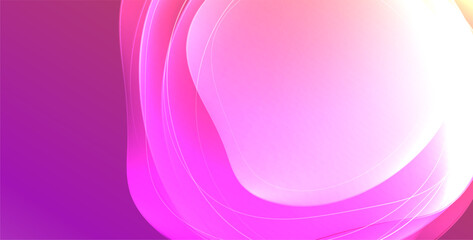 Colorful transparent flowing fluid shapes with glow effect geometric background. Wavy lines round forms. Vector illustration For Wallpaper, Banner, Background, Card, Book Illustration, landing page