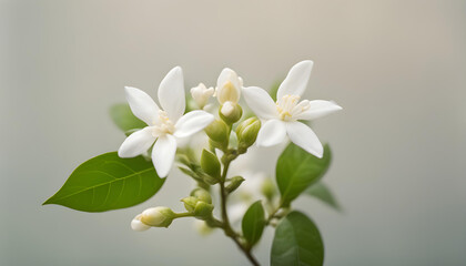 Obraz na płótnie Canvas jasmine flower with isolated with soft background