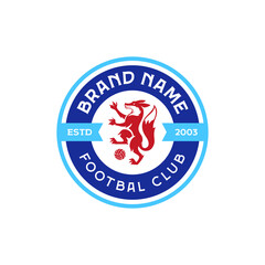 Football club logo with heraldic fox symbol