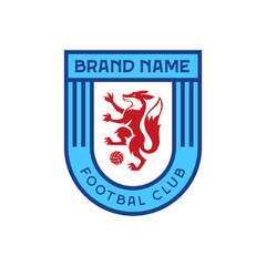 Football club logo with heraldic fox symbol