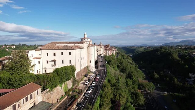 Aerial museum Chiesa Santissima Annunziata in Zagarolo, Rome, Italy