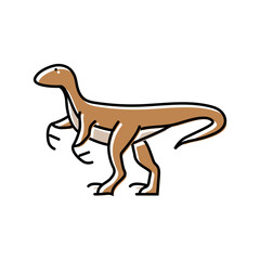 velociraptor dinosaur animal color icon vector. velociraptor dinosaur animal sign. isolated symbol illustration