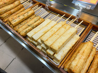 Korean street food snack. Fish cake