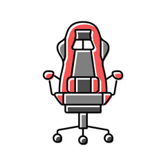 chair gaming pc color icon vector. chair gaming pc sign. isolated symbol illustration