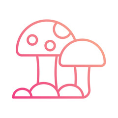 Mushroom icon vector stock illustration
