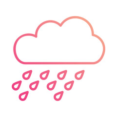 Rain icon vector stock illustration