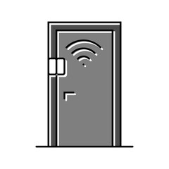 smart door sensor home color icon vector. smart door sensor home sign. isolated symbol illustration