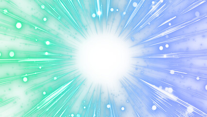 カラフルな集中線　漫画の集中線　透過