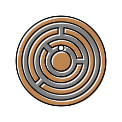 labyrinth game color icon vector. labyrinth game sign. isolated symbol illustration