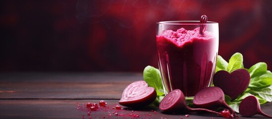 Heart-shaped beetroot with nutritious juice.