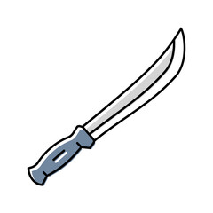 machete weapon war color icon vector. machete weapon war sign. isolated symbol illustration