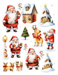 Holiday Christmas clipart sticker page