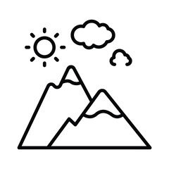 Mountains icon vector stock illustration