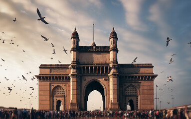 Gateway of India, Mumbai, Maharashtra, India. One of the most important landmark of Mumbai. World...