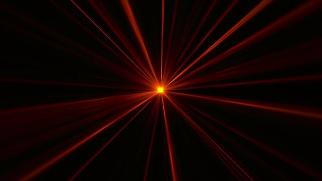 Golden Stripe rays light tunnel. Light beam tunnel animation. Seamless loop