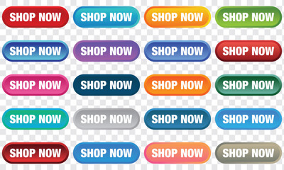  Set of button shop now.Buy now button with shopping cart. Online shopping button. Vector illustration. Modern collection for web site button. - obrazy, fototapety, plakaty
