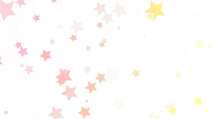 カラフルなたくさんの星　パーティクル　無数の星　かわいい　虹色　浮遊